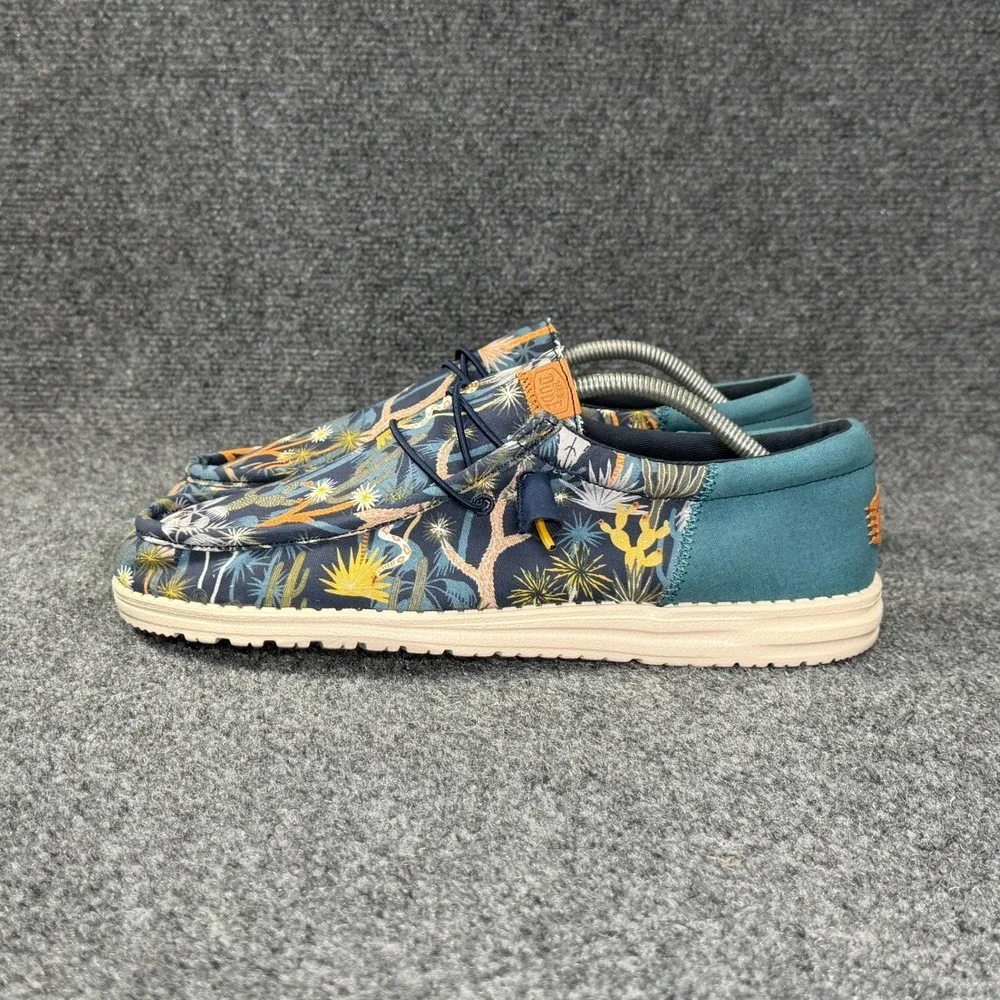 Hey Dude Wally Funk Oasis Shoes Mens 11 Blue Comfort Lightweight Slip On Sneaker - Picture 5 of 15